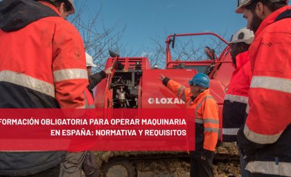 formación obligatoria para operar maquinaria
